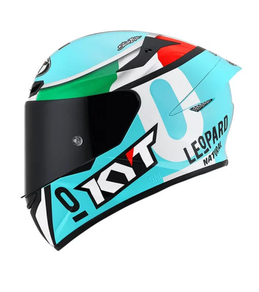 KYT TT Course Leopard Replica Tricolore Helmet 1