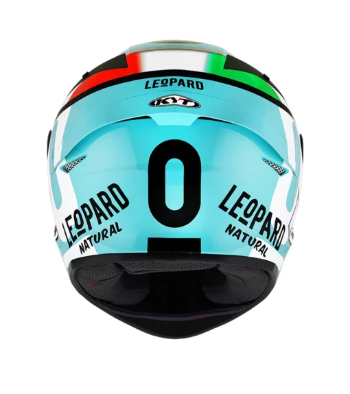KYT TT Course Leopard Replica Tricolore Helmet 3