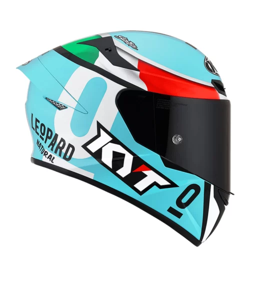 KYT TT Course Leopard Replica Tricolore Helmet 5