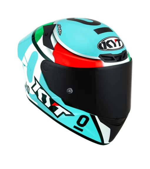 KYT TT Course Leopard Replica Tricolore Helmet 6