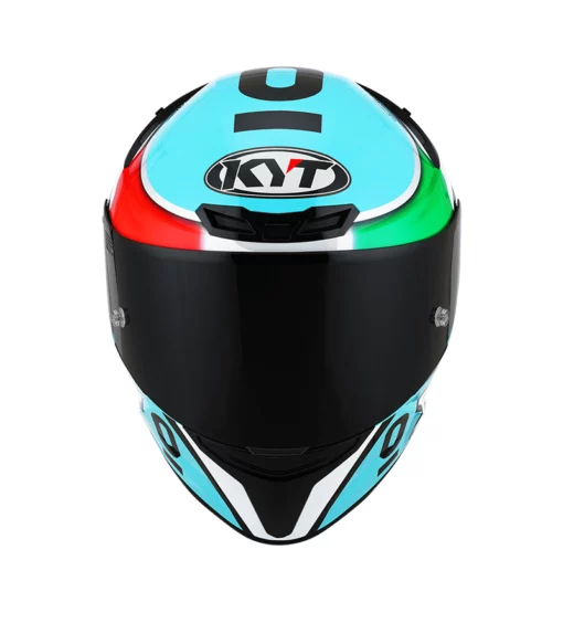 KYT TT Course Leopard Replica Tricolore Helmet 7