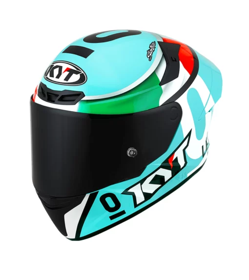 KYT TT Course Leopard Replica Tricolore Helmet 8