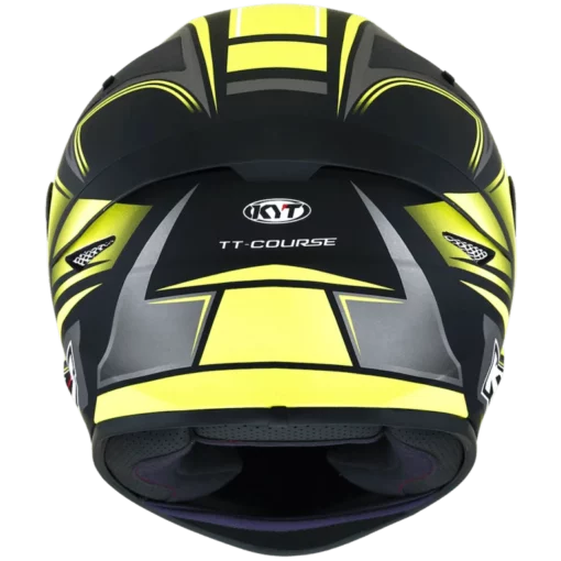 KYT TT Course Tourist Matt Yellow Fluo Helmet 6