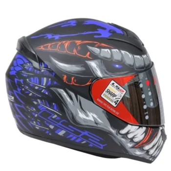 LS2 FF352 Rookie Fly Demon Matt Black Blue Full Face Helmet 2