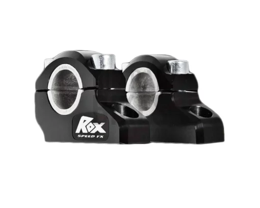 Rox Offset Risers 25 28mm Rise, 25mm Back, 22 & 28mm Handlebar Anodized Black 1