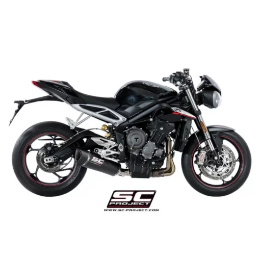 SC Project SC1 R,Muffler,Carbon fiber,with carbon fiber end cap For Triumph Triple 765 (2017 19) (T18B 93C) 2