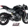 SC Project SC1 R,Muffler,Carbon fiber,with carbon fiber end cap For Triumph Triple 765 (2017 19) (T18B 93C) 3