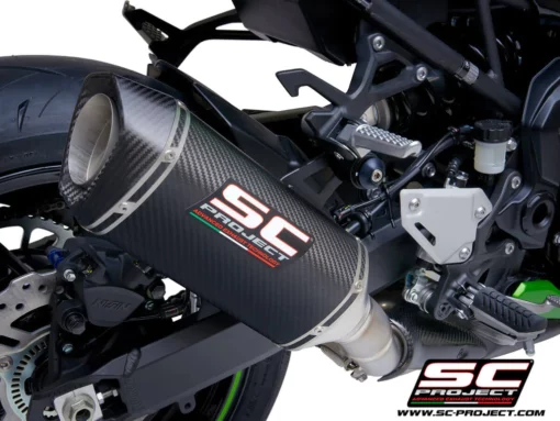 SC Project SC1 S Carbon Fiber Slip on Exhaust for Kawasaki Z900 (2020 22) (K34A T124C) 1