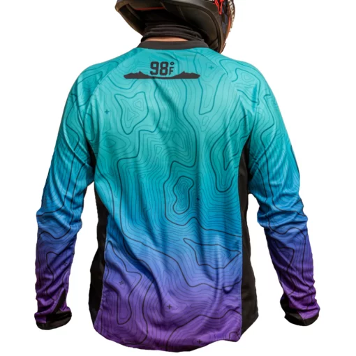 98 Fahren Moto Escape Canyon Series Light Blue & Purple Jersey 2