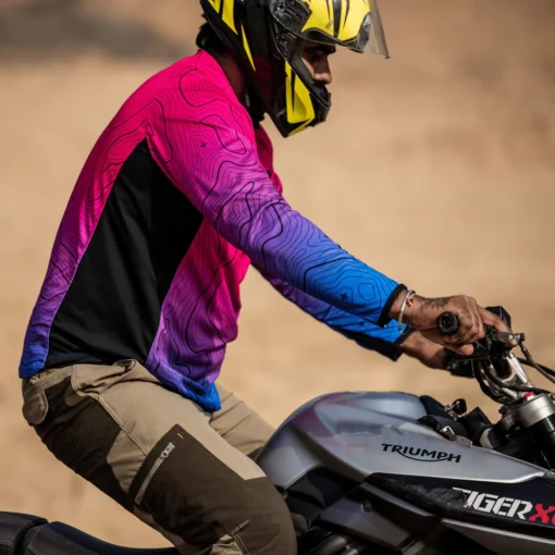98 Fahren Moto Escape Canyon Series Pink & Blue Jersey 3