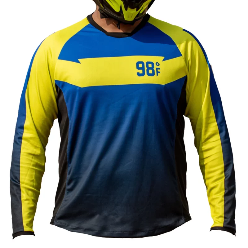 98 Fahren Moto Escape Classic Series Yellow & Blue Jersey 1