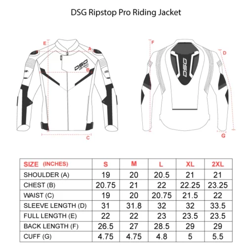 DSG Race Pro V2 RipStop Orange Riding Jacket 3