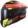 LS2 FF805 Carbon Racing Attack Matt Red Hi Viz Yellow Helmet 1