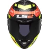 LS2 FF805 Carbon Racing Attack Matt Red Hi Viz Yellow Helmet 3