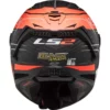 LS2 FF805 Carbon Racing Attack Matt Red Hi Viz Yellow Helmet 6
