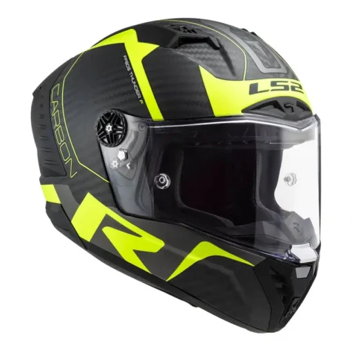 LS2 FF805 Carbon Racing Matt Black Hi Viz Yellow 3