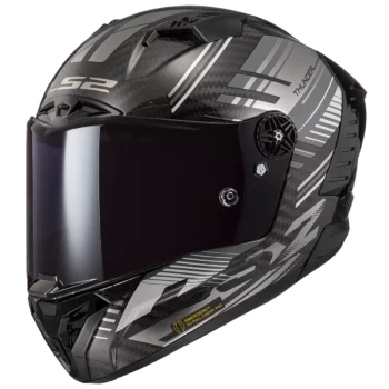LS2 FF805 Carbon Vol Gloss Black Grey Helmet 1