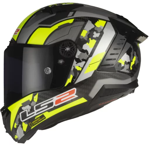 LS2 FF805 Thunder C Space Gloss Hi Viz Yellow Grey Helmet 1