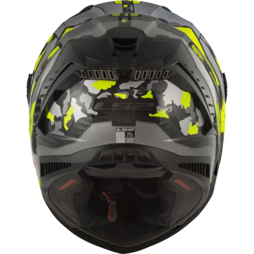 LS2 FF805 Thunder C Space Gloss Hi Viz Yellow Grey Helmet 4