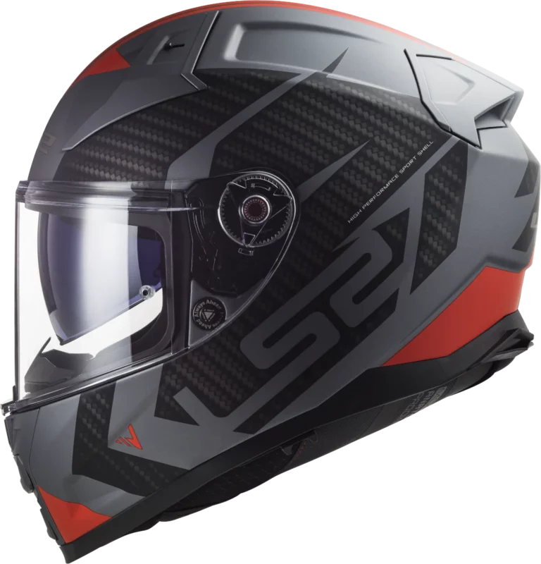 LS2 FF811 Splitter Matt Titan Black Red Helmet 1
