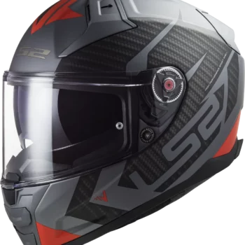 LS2 FF811 Splitter Matt Titan Black Red Helmet 2