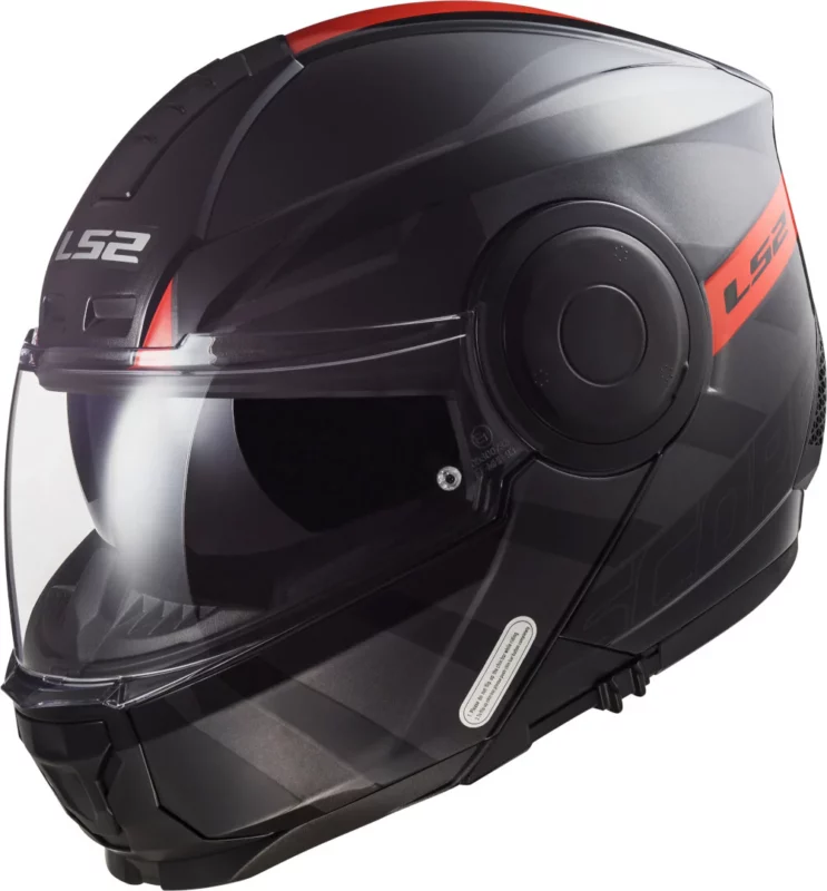 LS2 FF902 Hamr Titanium Gloss Black Red Helmet 1