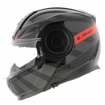 LS2 FF902 Hamr Titanium Gloss Black Red Helmet 2