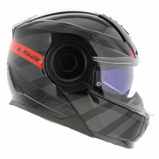 LS2 FF902 Hamr Titanium Gloss Black Red Helmet 6