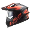 LS2 MX701 Alter Matt Black Fluroscent Orange Helmet 1