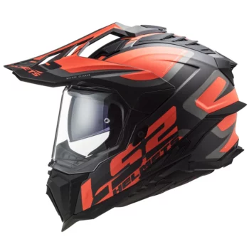 LS2 MX701 Alter Matt Black Fluroscent Orange Helmet 1