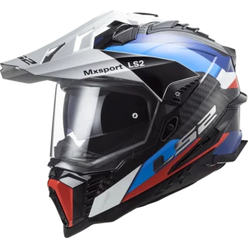 LS2 MX701 Carbon Explorer Frontier Gloss Black Blue Helmet 1