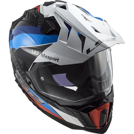 LS2 MX701 Carbon Explorer Frontier Gloss Black Blue Helmet 2