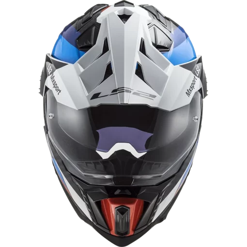 LS2 MX701 Carbon Explorer Frontier Gloss Black Blue Helmet 3