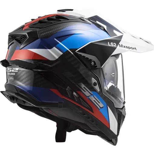 LS2 MX701 Carbon Explorer Frontier Gloss Black Blue Helmet 5