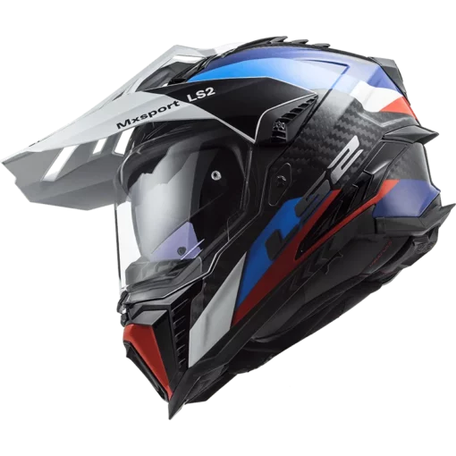 LS2 MX701 Carbon Explorer Frontier Gloss Black Blue Helmet 6