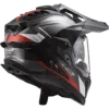 LS2 MX701 Carbon Explorer Frontier Gloss Titanium Red Helmet 2