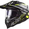 LS2 MX701 Explorer Carbon Edge Gloss Black Hi Viz Yellow Helmet 1