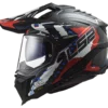 LS2 MX701 Explorer Carbon Extend Matt Black Red Helmet 1