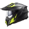 LS2 MX701 Explorer Carbon Focus Matt Titanium Hi Viz Yellow Helmet 1