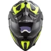 LS2 MX701 Explorer Carbon Focus Matt Titanium Hi Viz Yellow Helmet 5