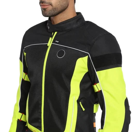 Royal Enfield Explorer V4 Neon Green Riding Jacket 10