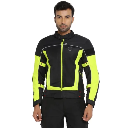 Royal Enfield Explorer V4 Neon Green Riding Jacket 3