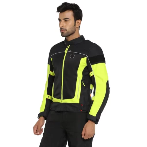 Royal Enfield Explorer V4 Neon Green Riding Jacket 4