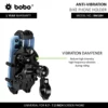BOBO BM18 Anti Vibration Bike Phone Holder (with Fast 15W Wireless Charger & USB C Charging Module) Motorcycle Mobile Mount 2
