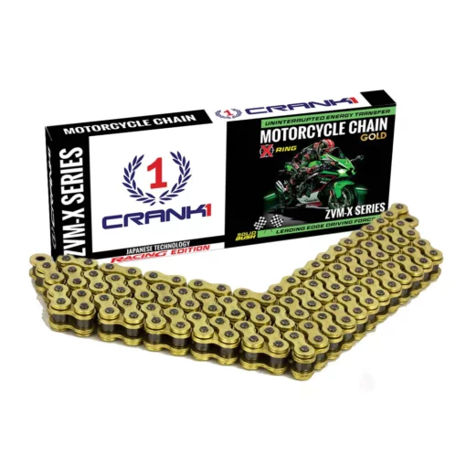 Crank1 Performance Chain Sprocket for Kawasaki, Suzuki, Yamaha, Honda (520 PITCH ZVM X 114L GOLD) 1