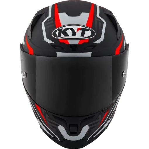 KYT Striker SV #02 Matt Black Red Helmet 2