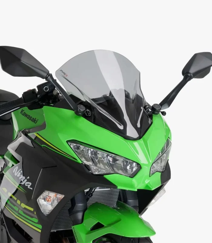 Puig Z Racing Light Smoke Windscreen for Kawasaki Ninja 400 (2023+) 1