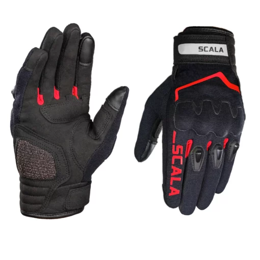 Scala Atlas Black Red Riding Gloves 1