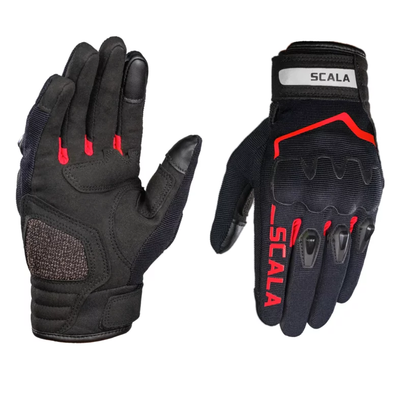Scala Atlas Black Red Riding Gloves 1
