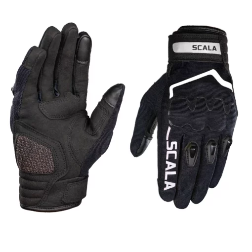 Scala Atlas Black White Riding Gloves 1